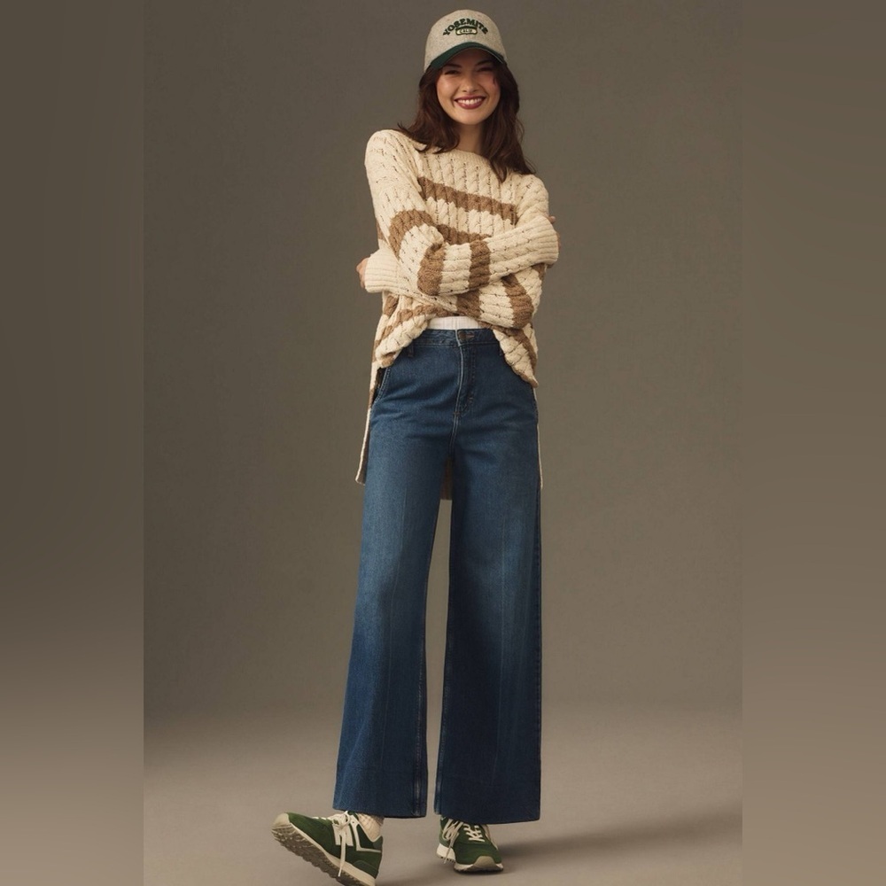 Anthropology Pilcro Longline Stitch Sweater